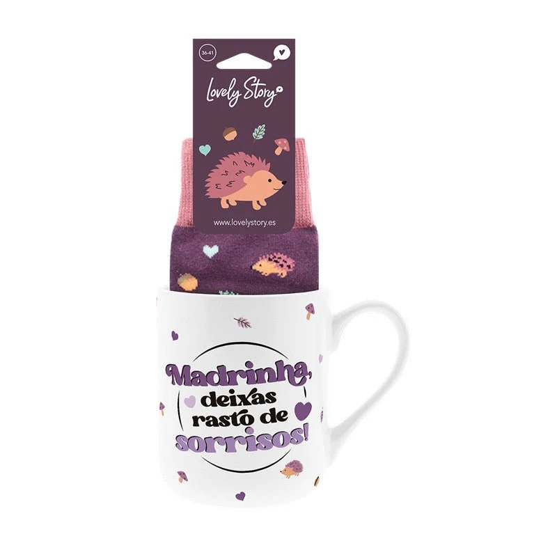 Caneca + meias Madrinha deixas um rasto de sorrisos - Image 4