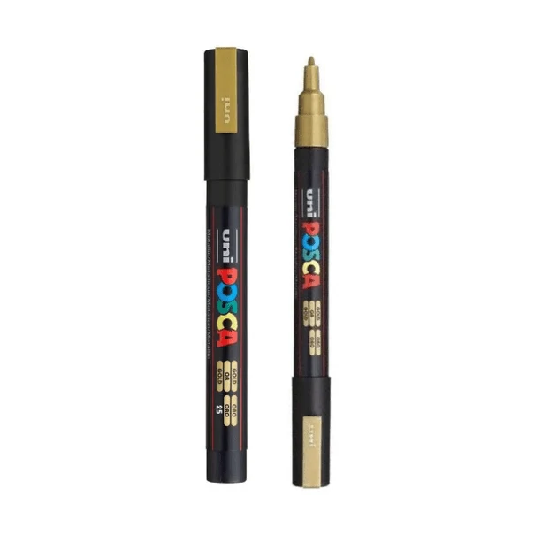 Marcador uni posca 3M Ouro 25
