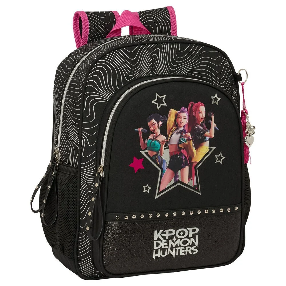 Mochila Energy Kpop Demon Hunters adaptavel a trolley 38cm